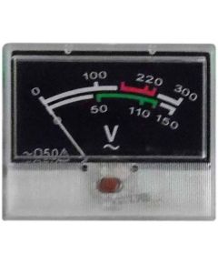 Voltmetro analogico da pannello 300VAC con quadrante nero EL925 FATO