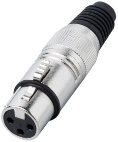 Cannon XLR Female 3-pin metal and rubber connector SP039 