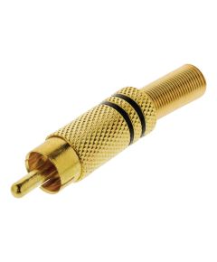 RCA Male Connector Gold pack of 10 ND9200 Valueline
