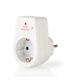Socket extension with 1-way overvoltage protection white ND9540 Nedis