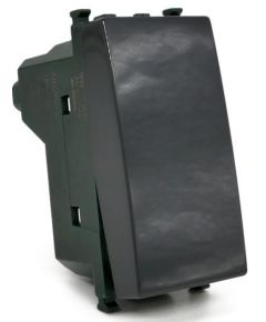 Unipolar button 10A-250V black compatible Vimar EL2376 