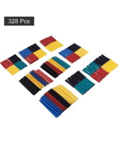 Heat shrink tubing kit 328 pieces various sizes and colors WB1222 