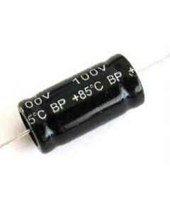 Non-polarized 4,7uF 100V axial electrolytic capacitor 08745 