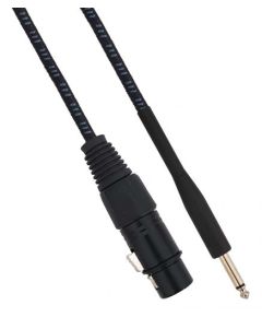 XLR female Cannon cable to Jack 6.35 male 3 meters Mono - Black / Blue SP034 