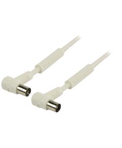 Câble coaxial 100 dB à angle coaxial mâle - Coax femelle (IEC) 25,0 m, blanc ND9100 Valueline