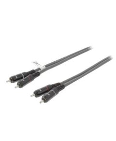 Stereo Audio Kabel 2x Cinch Stecker - 2x Cinch Stecker 3 m Dunkelgrau SX120 Sweex