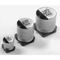 SMD 100uF 25V 85Â ° C electrolytic capacitor - 5 piece pack NOS160047 
