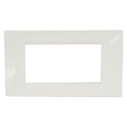 4-seat white plate compatible with Vimar EL2216 