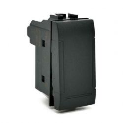 Unipolar push button 10A-250V black compatible Living International EL2316 