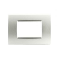 Placca in tecnopolimero grigio chiaro 3 posti compatibile Living International EL2119 
