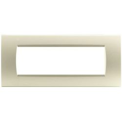 7-place champagne-coloured technopolymer plate, Living International compatible EL975 