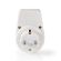 Socket extension with 1-way overvoltage protection white ND9540 Nedis