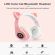 Wireless Bluetooth headphones with LED lighting support cat themed SD card various colors WB2025 