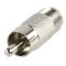 Coaxial Adapter F RCA Male - F Female Silver ND1205 Valueline